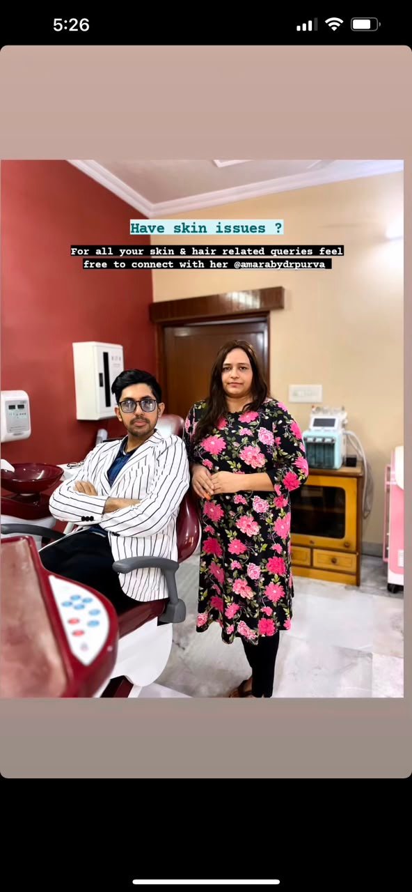 Have skin issues promotional post for Amara by Dr. Purva